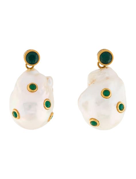 celine pearl drop earrings